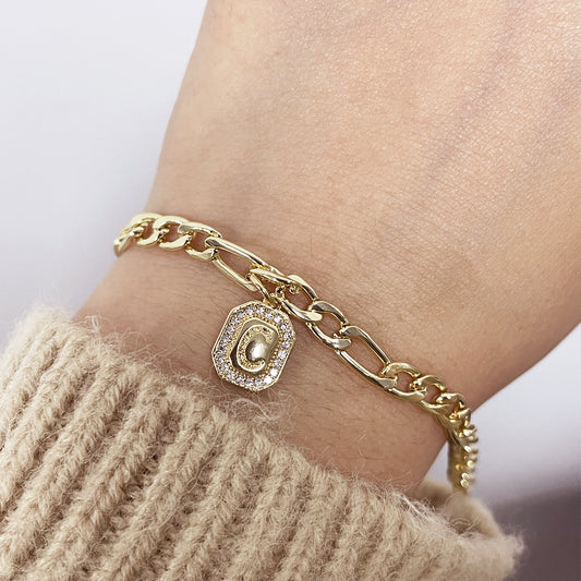 Arturo Initial Cuban Bracelet